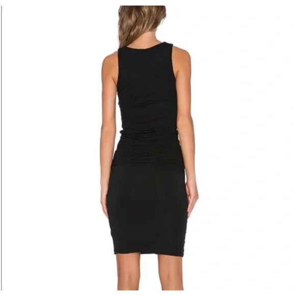 JAMES PERSE Ruched Belt Black Dress Size 3 EUC - Picture 3 of 3